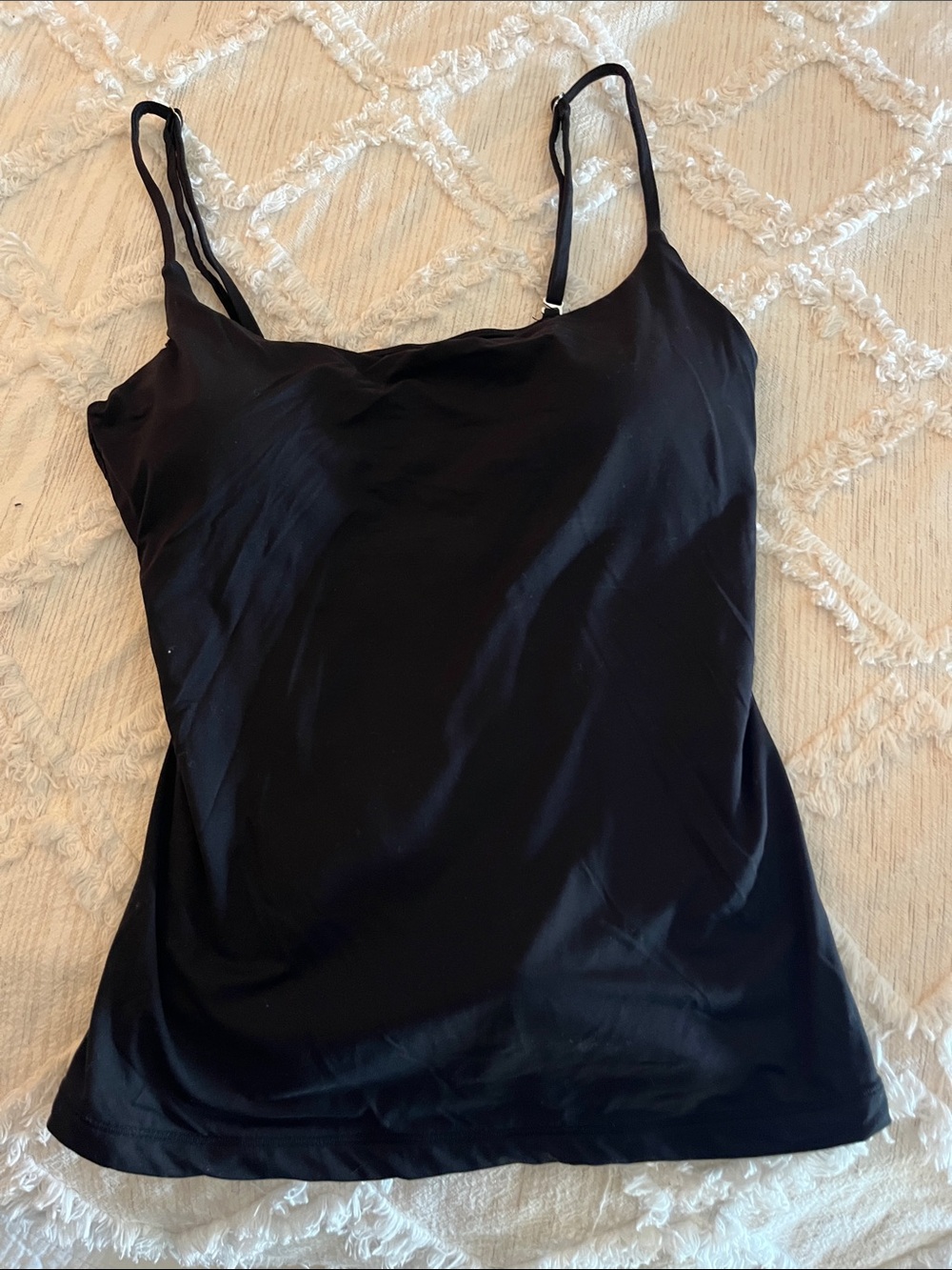 Black Adjustable-Strap Cami Top. Juniors
